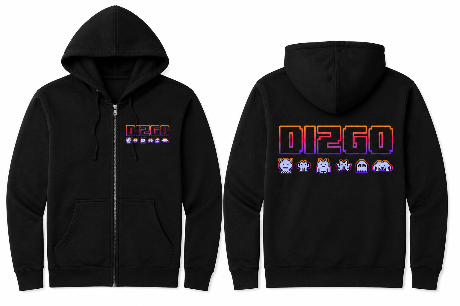 Space Invader Zip-Up