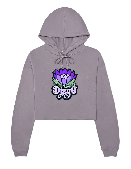 Women's Cropped Lotus Flower Hoodie